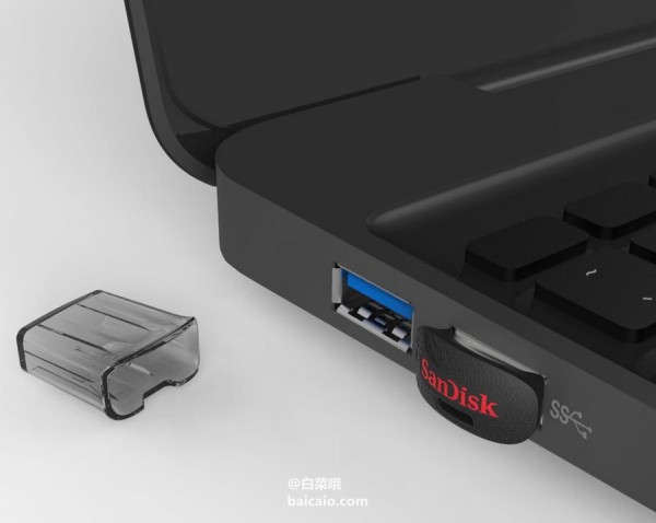 全球最小，SanDisk 闪迪 Ultra Fit 128GB闪存盘（3.0/读数130MB/s）金盒特价.99 直邮无税到手￥200